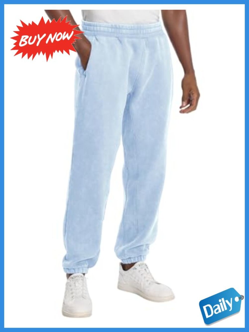 Washed Vintage Fleece Joggers Sweatpants Relaxed Fit Drawstring Lounge Pants